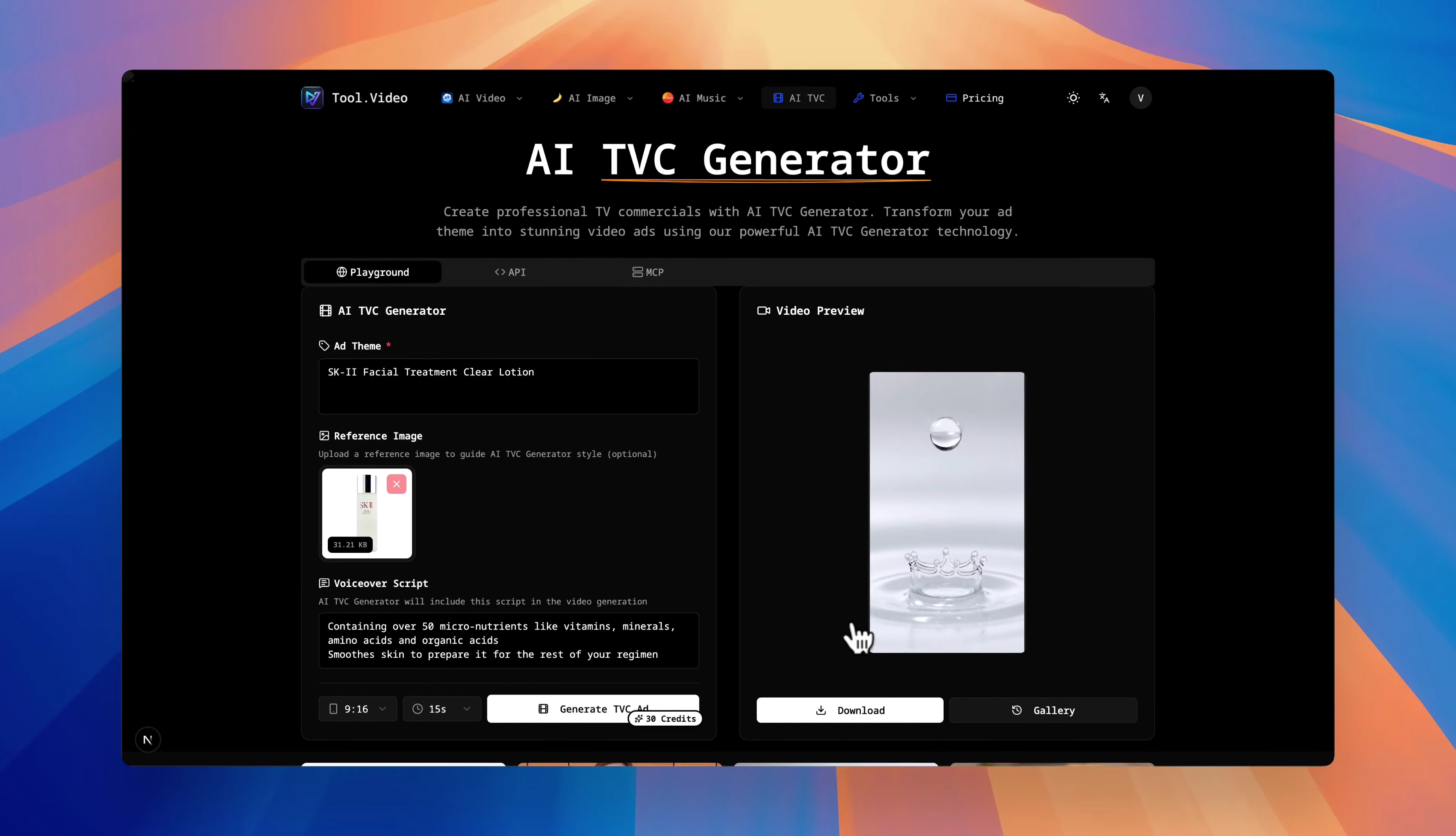 AI TVC Generator Demo